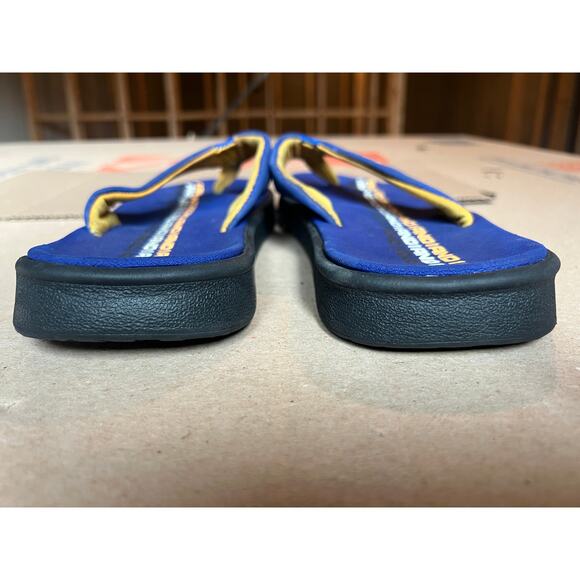 AND1 brand men's flip-flops blue gold - Picture 4 of 7